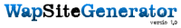 Wap Site Generator, versio 1.0